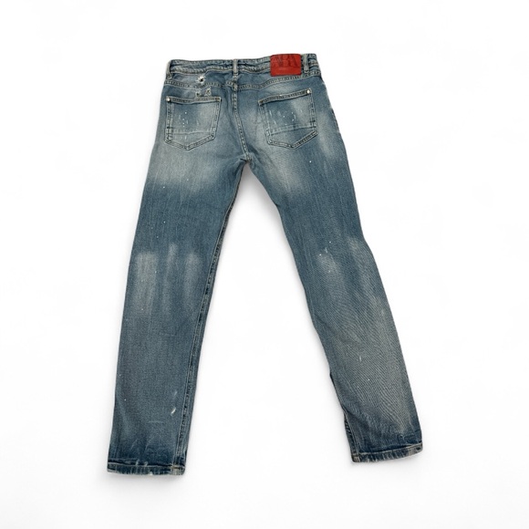 Zara Men's Skinny Jeans - Distressed Blue - Picture 2 of 2